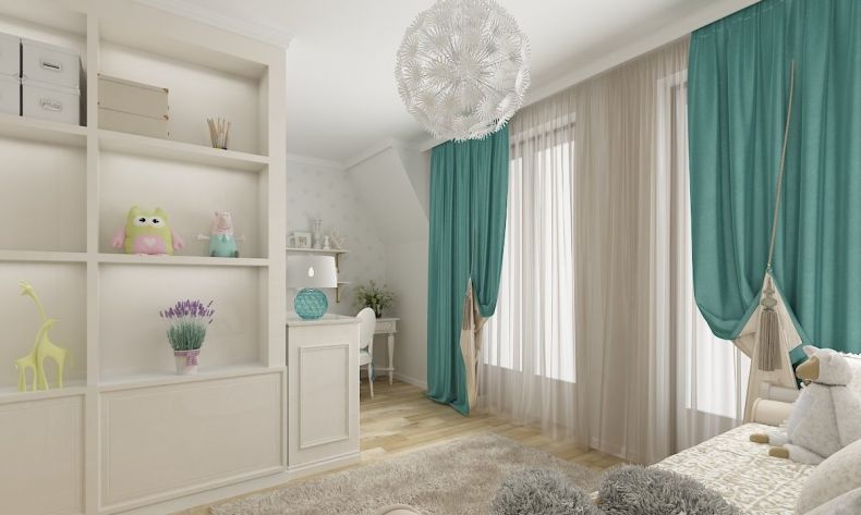 biryuzovye-shtory-v-interere-70 шторы в гостиной из натуральных материалов