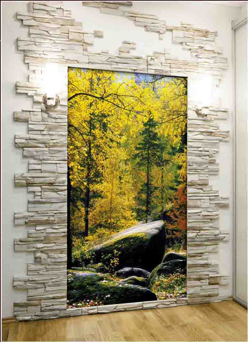 vstavka-iz-fotooboev фотообои природа в узком коридоре